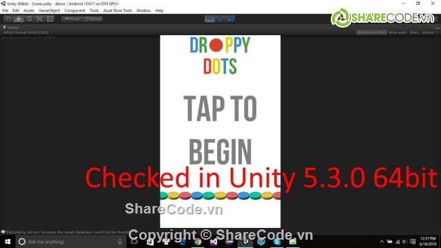 arcade game unity,unity source code,unity game source code,2d mobile game unity,Droppy Dots